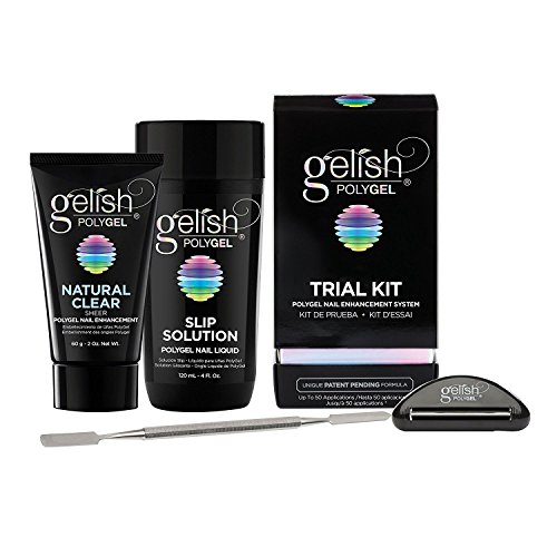 Gelish PolyGel Trial Kit, Includes: Natural Clear 2oz, 4oz Slip Solution, Multi-Purpose Tool, Tube Key