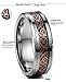 Tungary 8mm Mens Womens Tungsten Rings Wedding Engagement Band Dragon Rose-Gold Beveled Edge Size 5-14