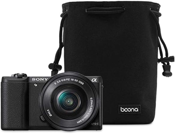 Amazon Baona防水ベルベットプロテクタービデオカメラスモールトラベルバッグケース巾着ポーチdslrニコンキヤノンソニーペンタックスカメラとレンズ ラウンドlブラック カメラバッグ S 黒色 カメラバック ケース 通販
