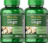 Puritan's Pride Ginger Root 550 mg-200 Capsules (2 Pack)