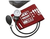 ADC Prosphyg 760 Pocket Aneroid Sphygmomanometer with Adcuff Nylon Blood Pressure Cuff, Adult, Red