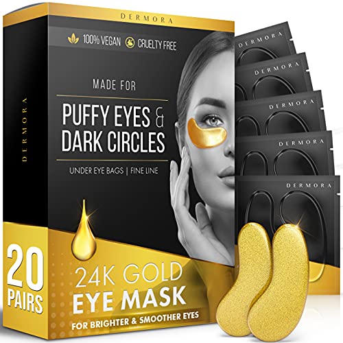 24K Vegan Gold Eye Mask Puffy Eyes and Dark Circles Treatments Look