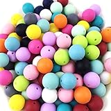 500pc 12mm Silicone Beads Loose Teething Chew Jewelry Teething Necklace Teether Toy DIY Supplies