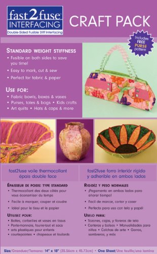CottageCutz Fast2fuse Craft Pack Interfacing Regular Weight, 14 by 18 by 1/8-Inch