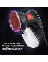 Random Orbit Sander, Meterk 6 velocidad variable 2,5 A 12000 RPM 5 pulgadas lijadora orbital con 12 piezas de papel de lija, eficiente sistema de recogida de polvo, ideal para bricolaje, lijado, madera pulida