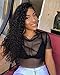 Eayon 360 Curly Lace Frontal Wig Human Hair Wigs Water Wave Lace Front Wigs Pre Plucked for Black Women 180% Density 20 inches