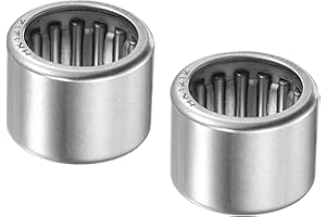 Kozelo 2pcs HK1212 Needle Roller Bearings - [12mm x 16mm x 12mm] Open End for Gearbox Use, Chrome Steel Rollers