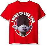 Trolls Boys' Little Boys' Branch Short-Sleeved T-Shirt, Red, 4