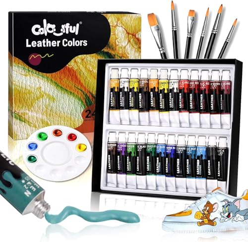 Colorful Leather Paint Set for Shoe 24 Colors