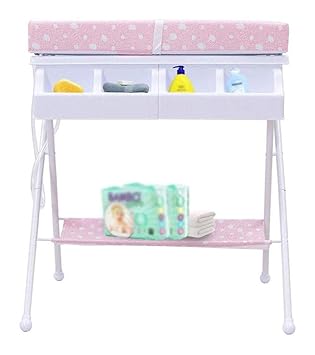pink baby changing table