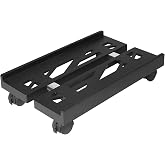 BYMECOST Adjustable PC Stand for Carpet, Computer Tower Stand with Wheels | CPU Stand Fits Most PC Under Desk, Ventilated Under Desk PC Tower Holder for Office,Gamers