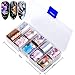 30 Color Nail Foil Transfer Sticker, Kalolary Holographic Nail Art Stickers Tips Wraps Foil Transfer Adhesive Glitters Acrylic DIY Decoration (3 Box/30pcs)