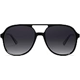 Appassal Retro Polarized Aviator Sunglasses Womens Men Vintage Double Bridge Square Sun Glasses AP3606