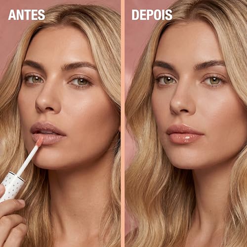 Gloss Labial Cristal Clear Kause Be | Brilho Natural com Ácido Hialurônico e Vitamina E | Hidratante, Textura Confortável e Não Pegajosa | Pode Usar Sozinho ou Sobre Batom (Nude Seduction -)