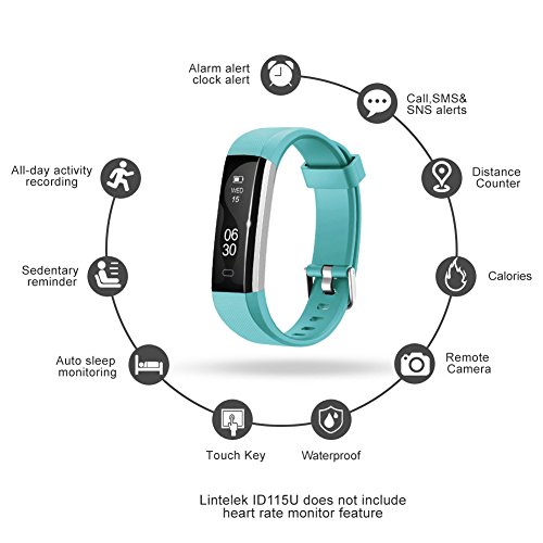 Activity Tracker , Lintelek Slim Fitness Tracker Watch, Touch Screen