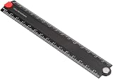 Akozon Metal Foldable Ruler 30cm 0-300mm 90° Aluminum Angle Ruler Black view 9