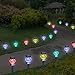 Solar Outdoor Lights - 4 Color Changing LED Lamps for Landscape Lighting - Ideal for Garden Pathway Patio Walkway and Yard - Beautiful Decorative Night Lights