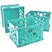 Storex Premium File Crate with Handles, 17.25 x 14.25 x 10.5
