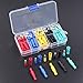 Hilitchi 100-Pcs 22-16 AWG Assorted Insulated Female & Male Bullet Butt Wire Crimp Connector Terminals Assortment Kit