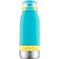 Ello Emma 14oz Vacuum Insulated Stainless Steel Kids Water Bottle with Straw and Built-in Carrying Handle and Leak-Proof Locking Lid for School Backpack, Lunchbox and Outdoor Sports