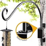 AJART Bird Feeder Hanger of Swivel Hanging Plant Bracket for Outdoor(16 inch/Black) More Suitable for Outside birdhouses Plant Hooks