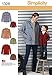 Simplicity Creative Patterns 1328 Boys' and Men's Shirt Jacket Sewing Patterns, Size A (S-L/S-XL)