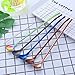 Color ME 10 pcs Metal Straw Spoons with 2 Cleaning Brushes, Reusable Drinking Spoon Straws for Iced coffee, Iced tea, Milkshake, Cocktail, Smoothies