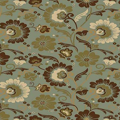 Area Rug 3x5 Teal Floral Kitchen Rugs and mats | Rubber Backed Non Skid Rug Living Room Bathroom Nursery Home Decor Under Door Entryway Floor Non Slip Washable | Made in Europe