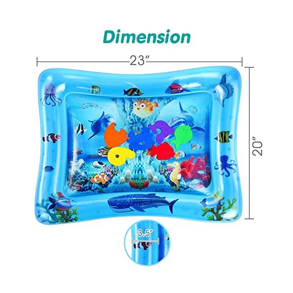 VATOS Tummy Time Water Mat Inflatable Baby Water Play Mat for Kids Perfect Sensory Toys for Baby Early Development…