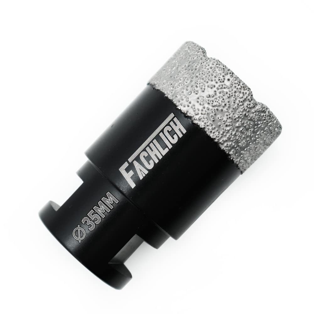 FACHLICH Diamond Core Drill Bits 35mm Tile Hole Saw Vacuum Brazed for Porcelain Tile Ceramic Granite Marble