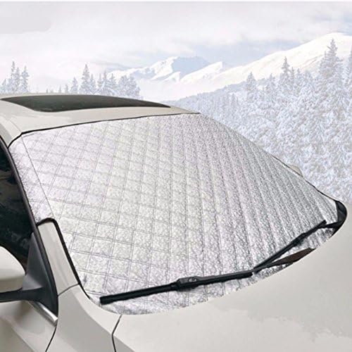 Car Windshield Snow &amp; Ice Cover-Sun Shade Protector-Frost Rain Resistant-Water Proof, Windproof-Fits Cars Vans