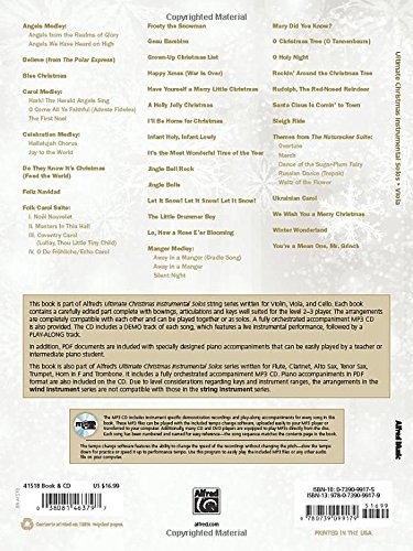 Ultimate Christmas Instrumental Solos For Strings Viola