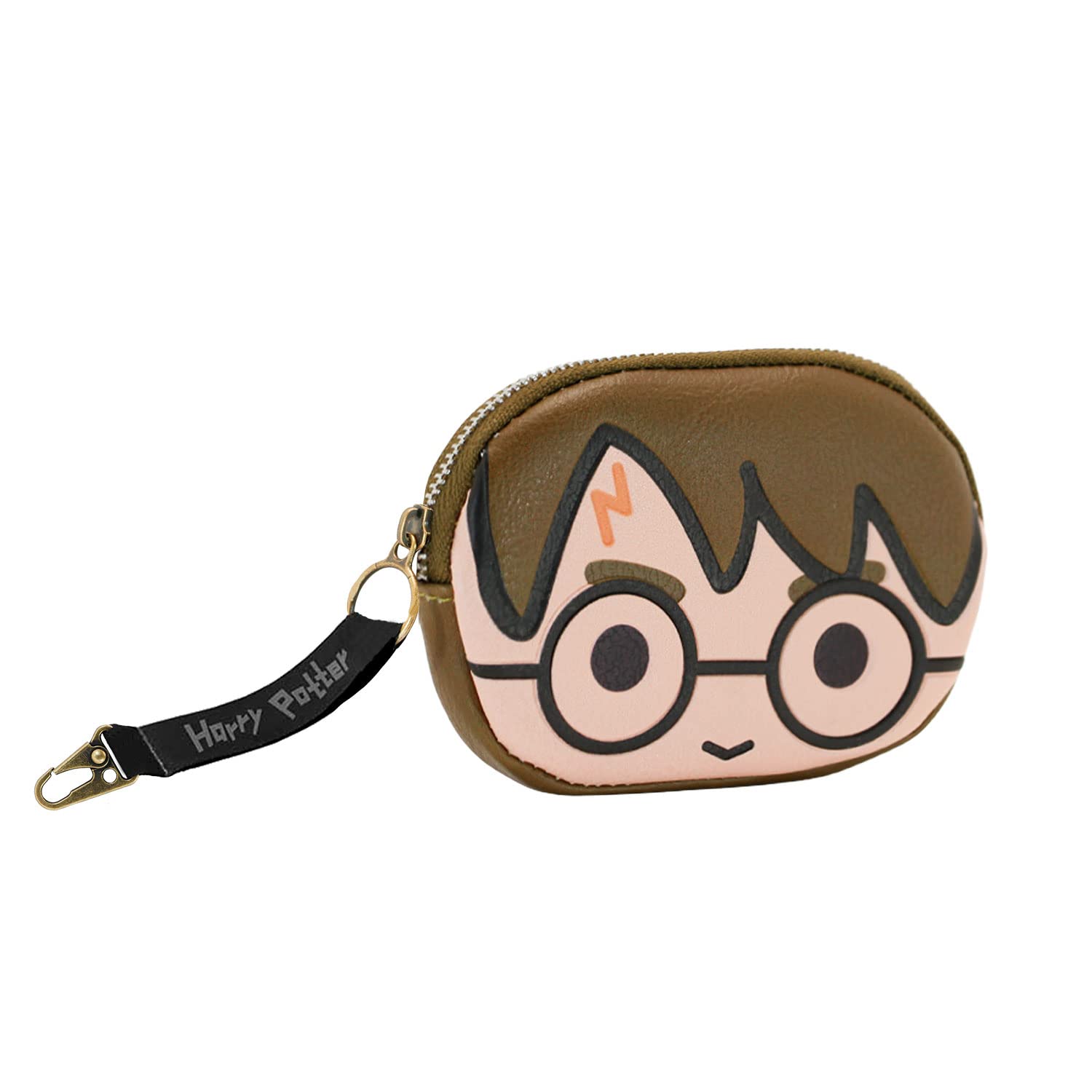 Harry Potter Chibi-Pill Coin Purse, Brown, 12 x 8.5 cm