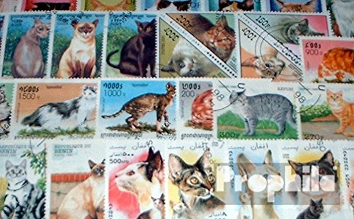 Motives 100 various Cats stamps (Stamps for collectors) Cats/big cats (lions/tigers/leopards ...)