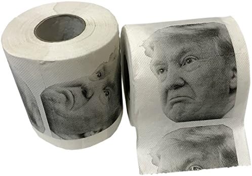 Frowning Donald Trump Political Humor Funny Toilet Paper (2 set) | Absorbent Toilet Tissue 240 Sheets Per Roll | Novelty Gag Toilet Paper