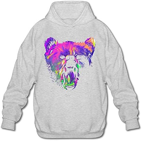 Shehe Men's Ursa Major Constellation Casual Hoodies XXL Ash