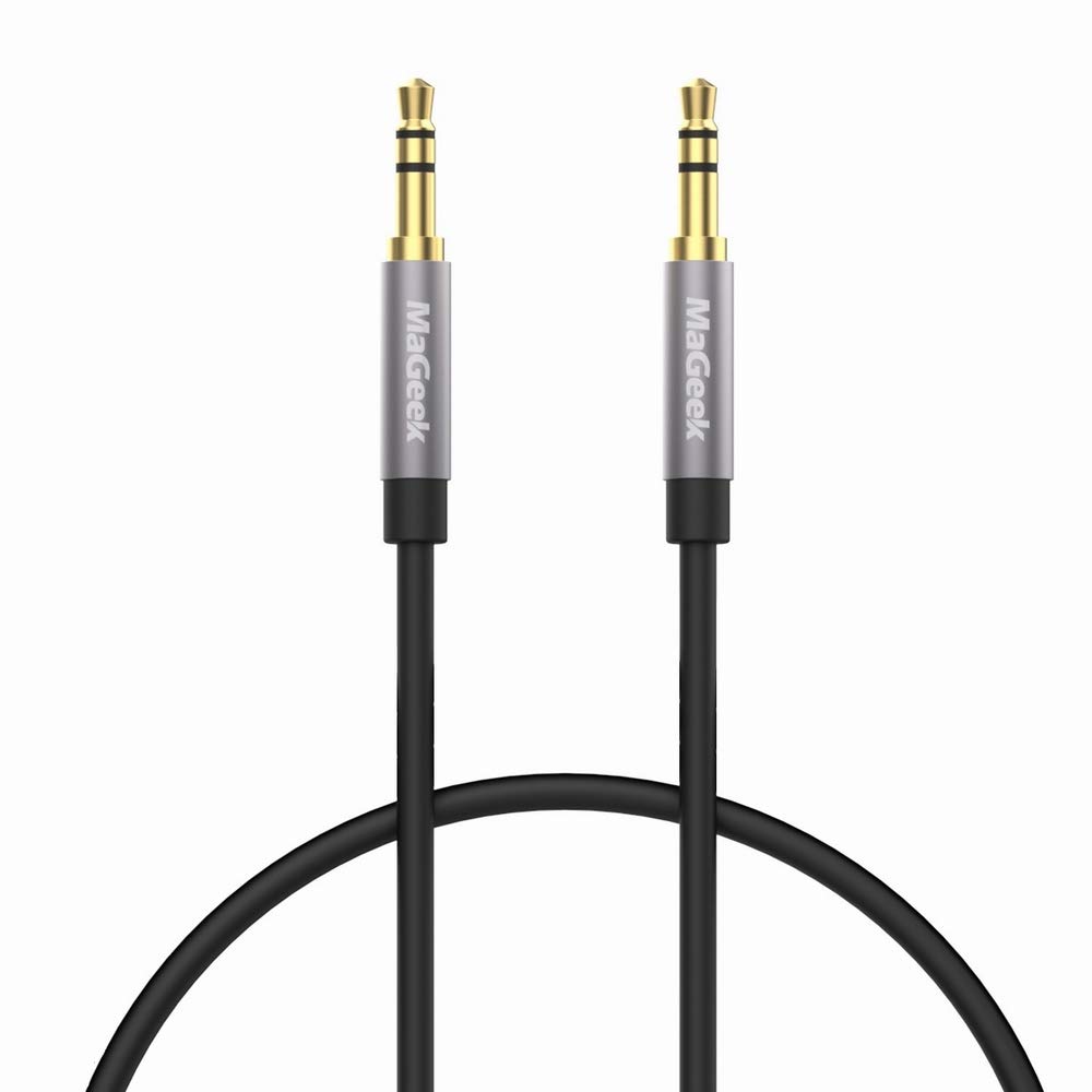 Photo 1 of MaGeek 3.5mm Audio Aux Cord, Male to Male Auxiliary Audio Cable Compatible with Beats Headphones, iPhone, iPod, iPad, Car Audio, or Any Audio Device with 3.5mm Aux Port (Black) (1-Pack_1.6ft)