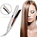 Flat Iron for Hair, BESTBOMG Professional 2 in 1 Ceramic Hair Straightener Flat Iron 110v-220v Dual Voltage,ED Display,Adjustable Temperature 255℉-450℉ for All Long/Short Hair Types (white)