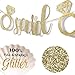 Engagement Banners Glitter Gold Letters He Asked She Said Yes Garland for Wedding, Hen Party, Bridal Shower, Bachelorette Party Favor Decorations (GOLD)