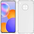 USTIYA Case for Huawei Y9A Clear TPU Four Corners Protective Cover Transparent Soft funda