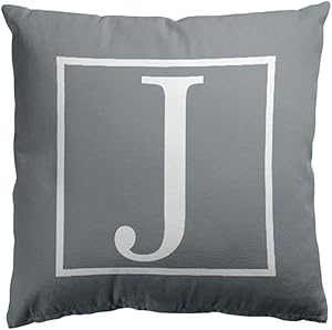 HUAhuako Pillow Case, Grey Polyester Cushion Cover, English Letter Print Pillowcases, Decor for Home Sofa Bed Car J