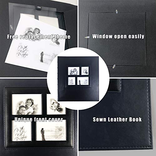 RECUTMS Photo Album 4x6 Holds 500 Photos Black Pages Large Capacity