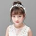 Campsis Flower Girls Headpiece White Flower Headband Pearl Hair Accessories Girls Wedding