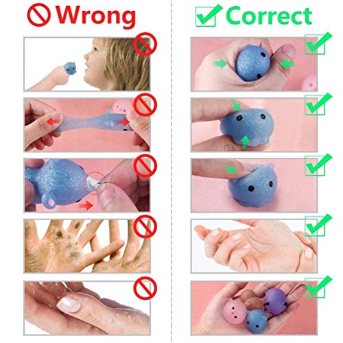 Enthur 28pcs Squishy Toys Glitter Mochi Squishy Toys Party Favors for Kids Animals Squishy Stress Toys Unicorn Panda Rabbit Frog Piggy Elephant Polar Bear Seal Cat Perfect Gifts Toys for Girls & Boys