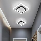 DELIPOP Modern LED Ceiling Light 21W 2350LM Square Black White 6000K 24cm