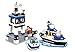 Lightahead DIY Building Blocks Set Toy Police Station,Boats and Mini Figures Construction Kit Toy Set for Kids (206 PCS)