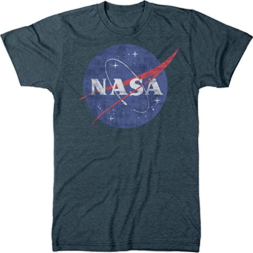 Trunk Candy Mens NASA Space Program Logo Premium Tri-blend T-shirt (X-Large, Indigo)