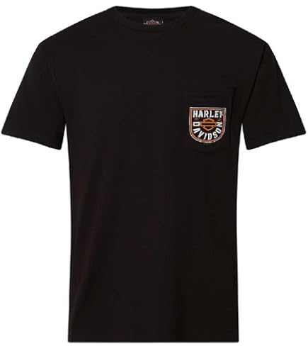 Amazon.com: Harley-Davidson Mens Bar & Shield Logo Chest Pocket