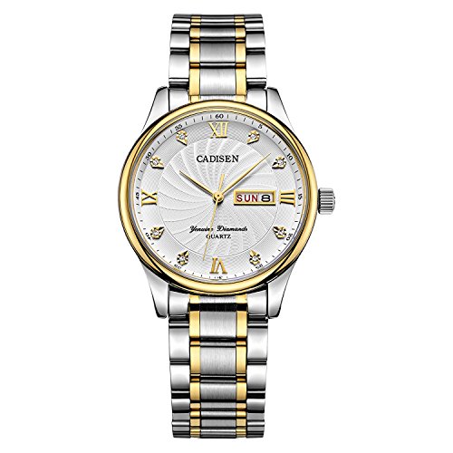 2012 Men's Luxury Wrist Watch Analog Quartz Watch with Stainless Steel Strap Water Resistant