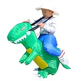 Baby Toddler Inflatable Dinosaur Rider Costume Halloween Party Funny Dress Toy For Kids 2-5 Age